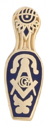 gold slipper lapel pin